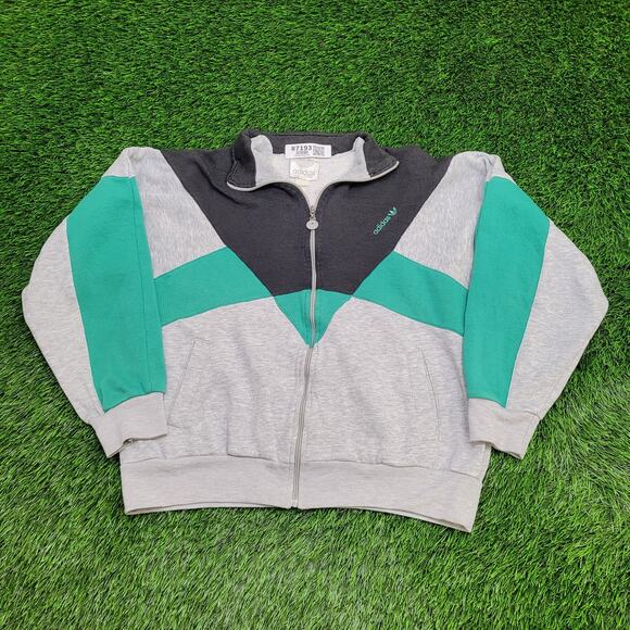 Vintage 90s Adidas Track Jacket Womens XL 23x23 Boxy - Picture 1 of 12